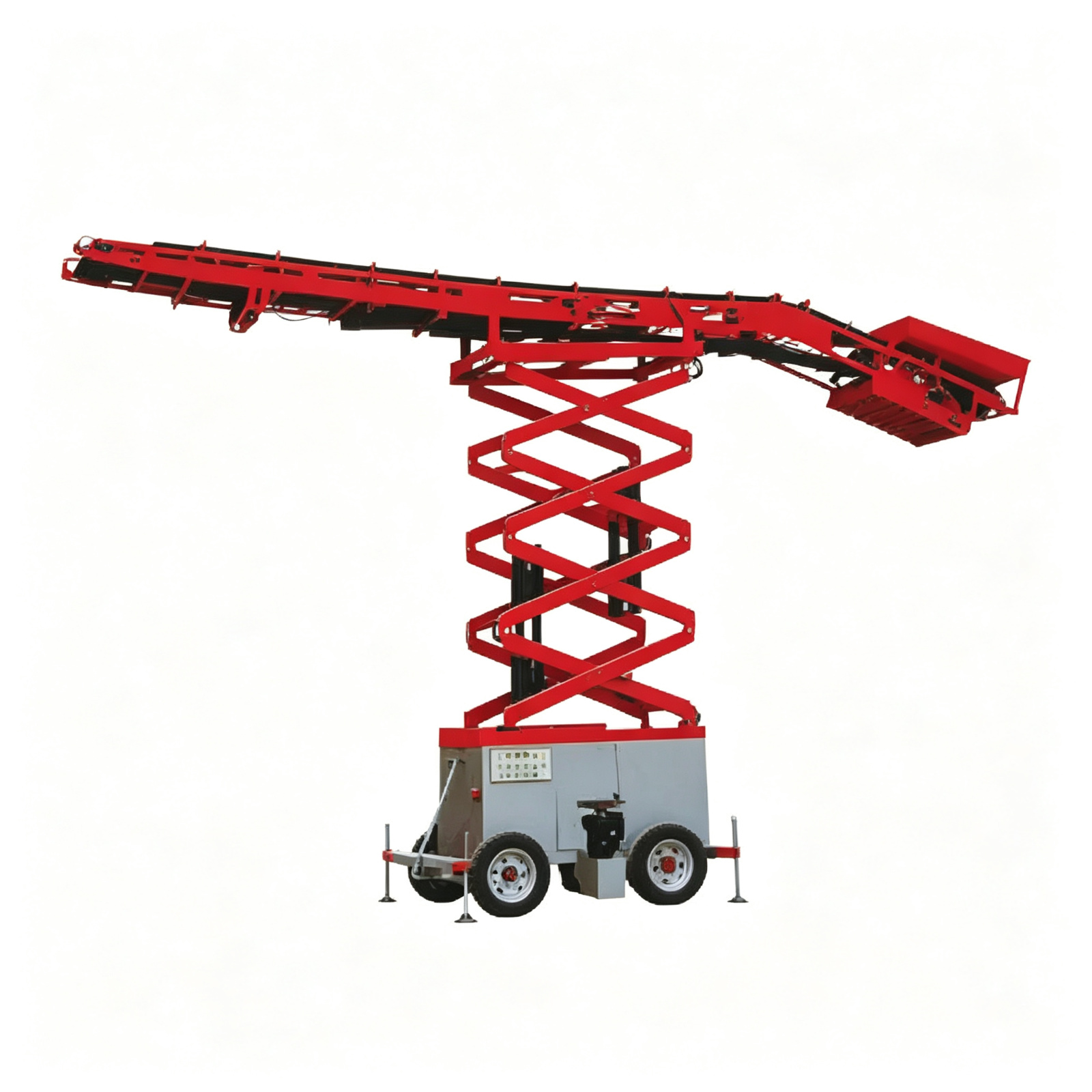 Mobile Hydraulic Lifting Grain Feeding Machine for Flat Warehouse