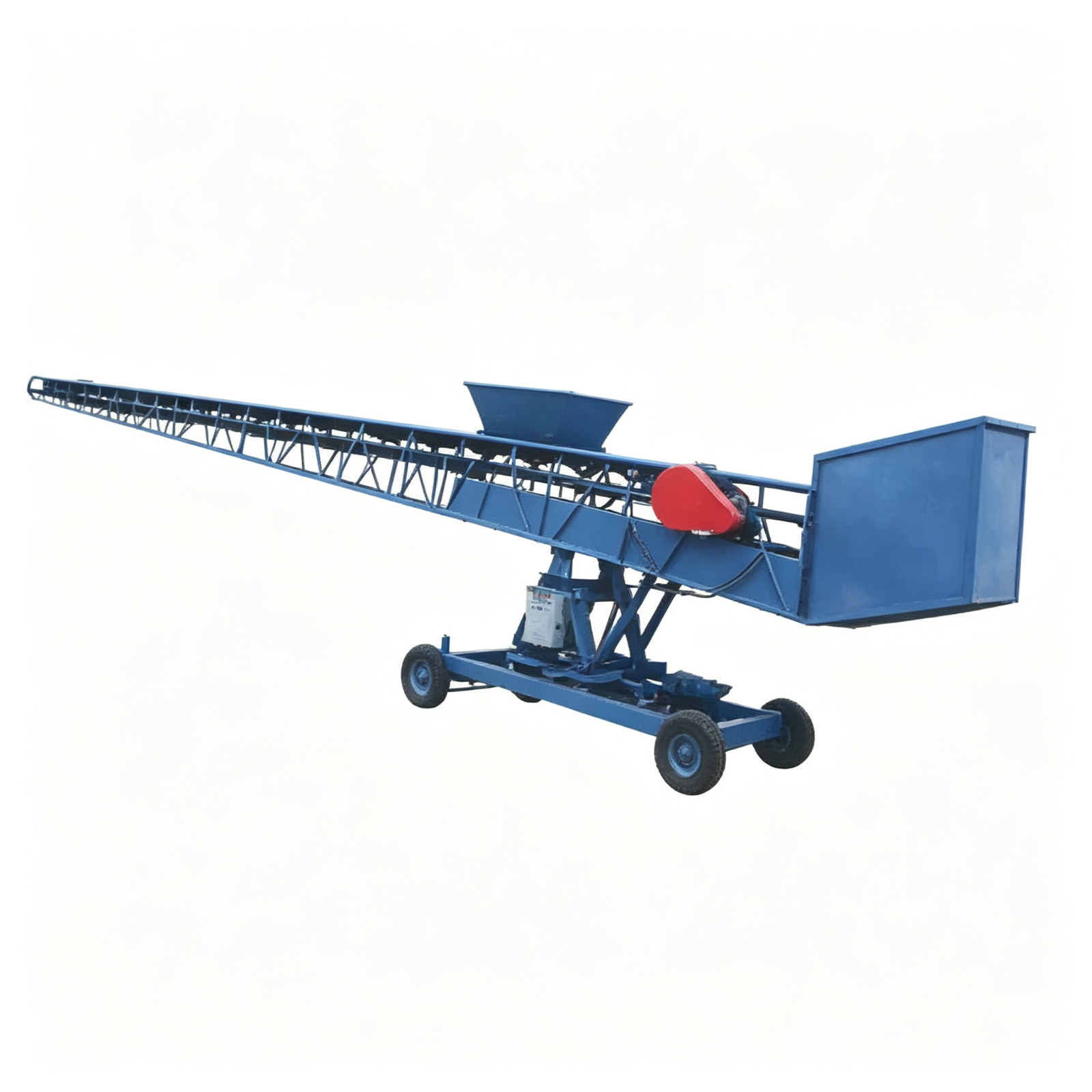 Mobile Steering Conveyor with Hopper for Flexible Grain Loading
